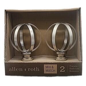 allen＋roth Mix & Match Set of 2 Finials Brushed Nickel Finish [78]